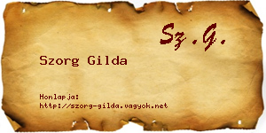 Szorg Gilda névjegykártya
